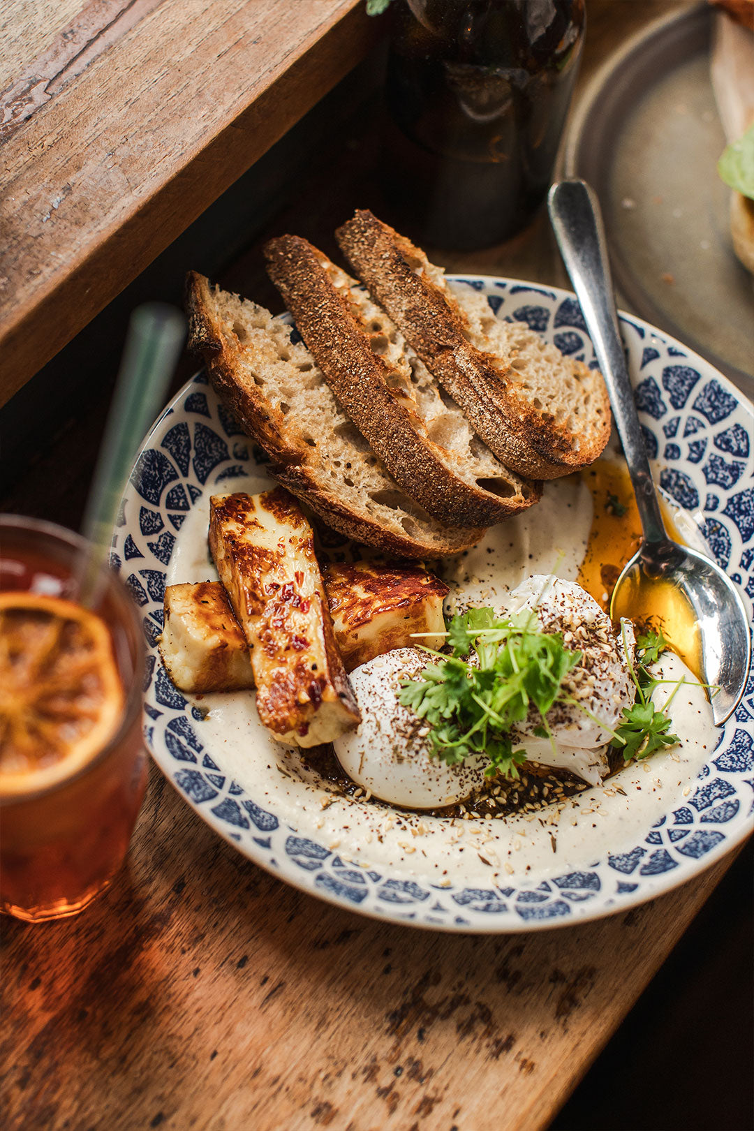 Federal Cafe eggs benedict halloumi and sourdough Manchester